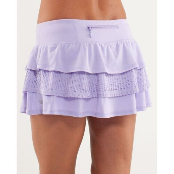 Lululemon Run- Nothing to Hide Mini Skirt-Lilac Size 10- RARE - Picture 3 of 8